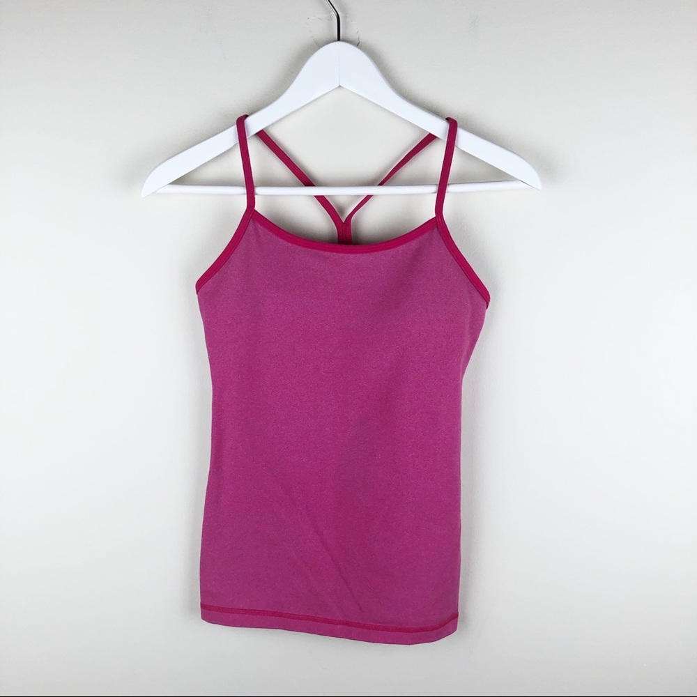 Lululemon Power Y Tank 4 Boom Juice Pink shelf Bra